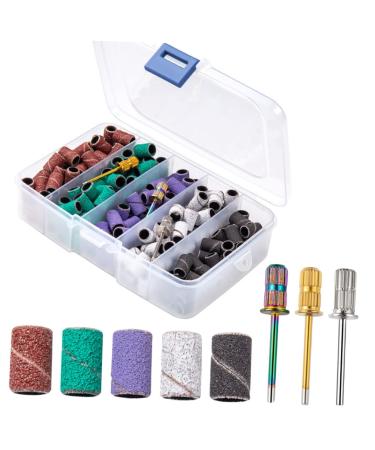 PLAFOPE 1 Set Nail Polish Set Nail Grinding Sanding Bits for Nail Drill Nail Tools Nail Polishing Band Sanding Bands for Nail Mandrel Bit for Nails Nail Bits Manicure Polishing Tape Alloy