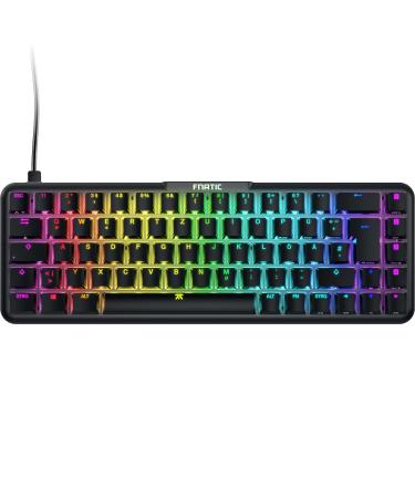 Fnatic Gear |Streak65 |Mechanical gaming keyboard with LED RGB backlight Speed Silver switch-Small compact and portable keyboard layout (65%) (DE-layout QWertz) Streak65 Speed Silver DE QWERTZ