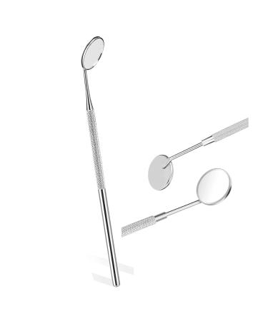 Yscare Dental Mundspiegel Mundspiegel Inspection mirror Corn angle Dentist Dundial Wundfleit Wundpiece Extension tools also suitable for eyelash extensions.(Silver)