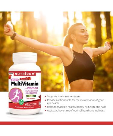 Nutridom Complete Women's Multivitamin | Iron Vitamin D3 B-Vitamins and Antioxidants C & E | Gluten-Free Non-GMO 60 Vegetable Capsules - Buy Online on SooperMarket.com