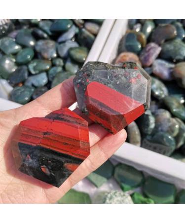 Crystal Rough Natural Blood Stone Heart Shaped African Blood Stone Carved Crystal Heart - Buy Online on SooperMarket.com
