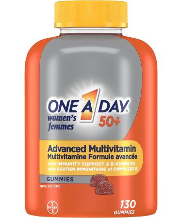 One A Day for Women and Men 50 Plus Multivitamin Gummies- Advanced Multivitamin Gummy with Brain Function & Immunity Support Formulated with Vitamins & Minerals for Women and Men 50+ (2 Pack Bundle 260 Count Total) - Buy Online on SooperMarket.com