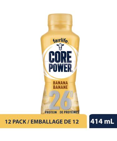 Core Power Protein Drink Banana 414mL Bottles Pack of 12 - Buy Online on SooperMarket.com
