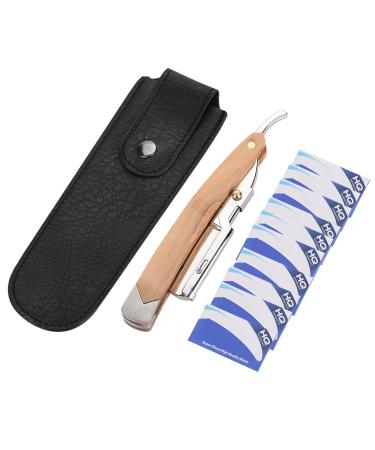 Razor Premium Men Single Blades Razor classic beard knife with 10 pieces of blade razor male facial cleaning tool for beginners and professionals