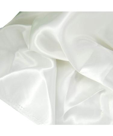 Satin Fabric White Color for Wedding Dress Decoration DIY Crafts 60  by 1 Yard 1yd White
