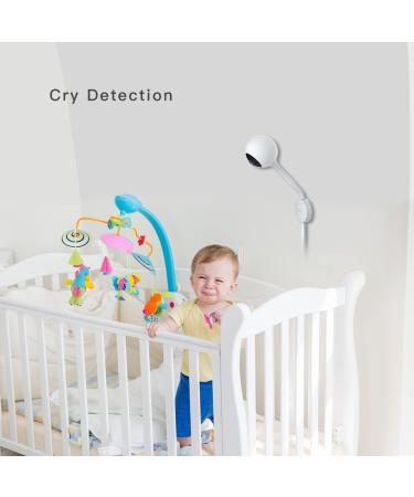 iBaby M2C WiFi Baby Monitor Camera 1080P FHD Audio Night Vision Wall Mount Kit | 2021 Updated HD Video & Audio Quality with Motion Crying Alerts | White M2C with Flexible Tail - Buy Online on SooperMarket.com