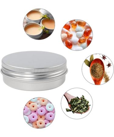 20ml Round Aluminum Doses Set - Empty Screw Lid Cap Containers for Cosmetics Ointments Creams and Candles | Travel-Friendly Tins for DIY Lip Balm & More - Buy Online on SooperMarket.com