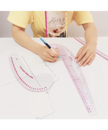 HLZC 15-Piece French Curve Ruler Set for Pattern Making - Clear Sewing Rulers for Beginners and Designers - Buy Online on SooperMarket.com