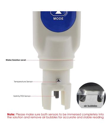 High Accuracy Salinity Tester with Automatic Calibration for Salt Water - Portable Salinity/TDS/Temperature Meter for Pool and Aquarium - Includes Salinity Calibration Solution - Best Salinity/TDS & Temp. Meter - Buy Online on SooperMarket.com