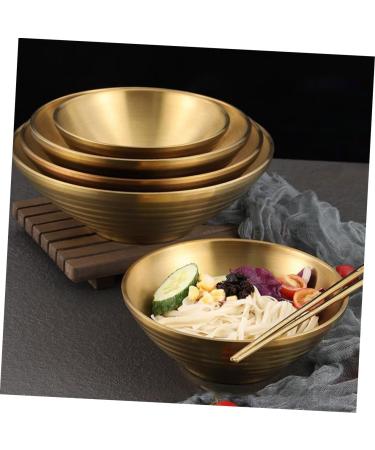 NAMOARLY 1pc Japanese Ramen Bowl Stainless Cereal Bowls for Kitchen Porridge Bowl Drop Resistant Cooking Bowl Noodle Serving Bowl Ramen Noodle Bowl Large Ramen Bowls Prep Bowl Fruit - Buy Online on SooperMarket.com