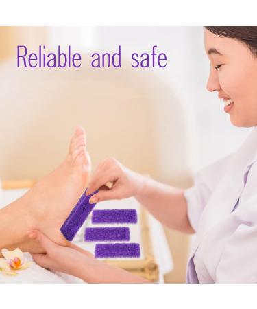 Batiyeer 100 Pcs Disposable Pumice Stone for Feet Scrubber - Foot Scrubber for Heel Callus Remover - Bath Spa Tool (Purple) - Buy Online on SooperMarket.com