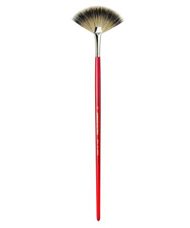 da Vinci Varnish & Priming Series 408 Fan Blender Brush  Pure Badger Hair with Red Lacquered Handle  Size 5 Pure Badger Hair Size 5