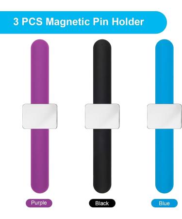 Coitak Magnetic Pin Holder Wrist Band - Set of 3 | Sewing Pincushion with Wristband - Buy Online on SooperMarket.com