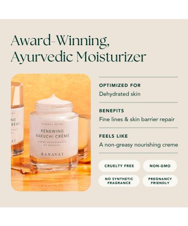 RANAVAT Renewing Bakuchi Face Cream - Daily Moisturizer for Fine Lines & Wrinkles | 12-Hour Hydration with Lotus Bakuchi & Ashwagandha - 1.7 oz - Buy Online on SooperMarket.com