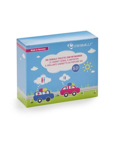 Minimus disposable toilet for boys and girls - 5 pack - Hygienic pocket toilet solution for travel & outdoor - pee help absorbed up to 450ml