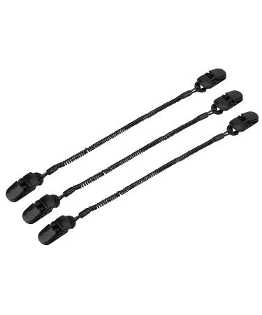Alomejor 3pcs Hat Clips Safety Wind Lanyard Cord Clips for Golf Fishing Boating Sailing