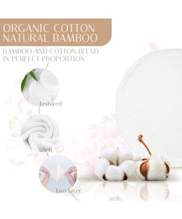 12 Packs Reusable Bamboo Fiber Makeup Remover Pads with Cotton Storage Bag 4 Layers 100% Organic Bamboo Facial Cotton Rounds Eco-friendly Waste Free - Buy Online on SooperMarket.com