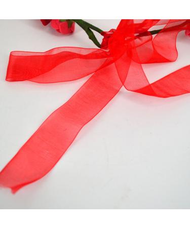 AISI Red Flower Wreath & Bracelet Set | Boho Hair Band & Crown for Wedding & Festival - Buy Online on SooperMarket.com