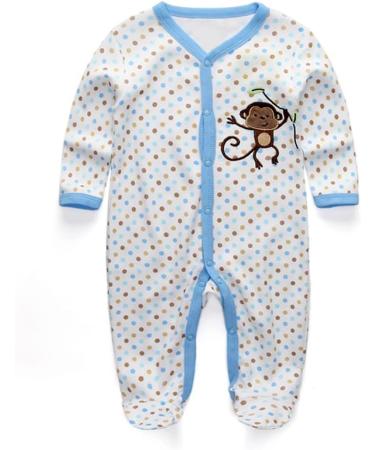 MAMIMAKA Baby Rompers Pajamas Cotton Jumpsuit Set - 3-6 Months (Three Pieces) - Buy Online on SooperMarket.com