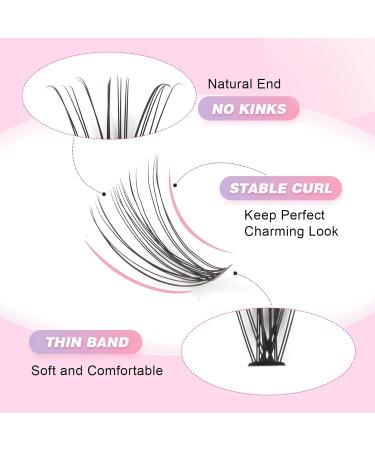 Glowing Win Eyelash Extension Set - 228 PCS Individual Cluster Lashes Kit with Lash Bond & Applicator 20D 0.07D Single Eyelashes for Stunning Volume | International Shipping Available - Buy Online on SooperMarket.com