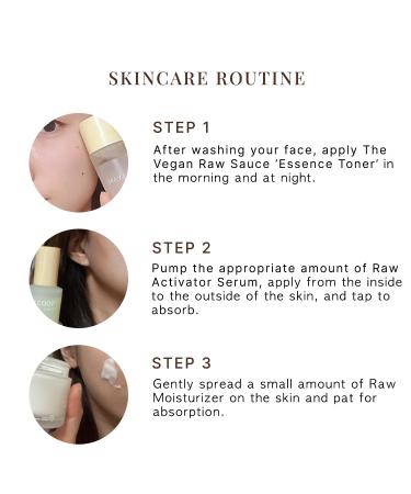 MAY COOP 3 STEP Hydrating Korean Skincare Set - Raw Sauce Essence Toner Moisturizer Cream & Organic Facial Serum for All Skin Types | Buy Internationally - Buy Online on SooperMarket.com