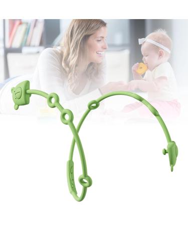 Stretchable Chewable Safety Teether Silicone Chain - Bear Shape - Green - Buy Online on SooperMarket.com