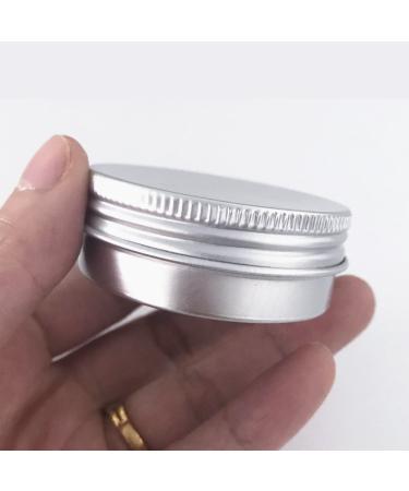 24 Pack 1 Oz Screw Top Aluminum Tin Cans - Storage Jars for Lip Balm, Cosmetic, Candles - Metal Containers with Screw Cap for Salve, Makeup, Tea - Buy Online on SooperMarket.com