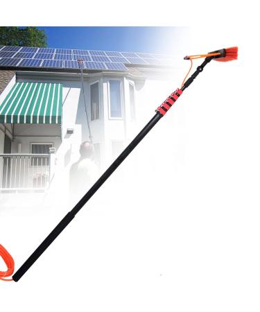 Window Cleaning Pole 4-12M Truck Washing Brush with Pole System for Window Cleaning Photovoltaic Panel Cleaning Trucks Cleaning Conservatory Roof/12Ft/3.6M 35cm Brush Head 4M/13FT