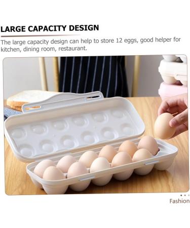 KOMBIUDA 2pcs Anti-Collision Damage Chicken Egg Tray for Refrigerator Egg Fridge Organizers re-usable Grey 30X11X6.5CM - Buy Online on SooperMarket.com