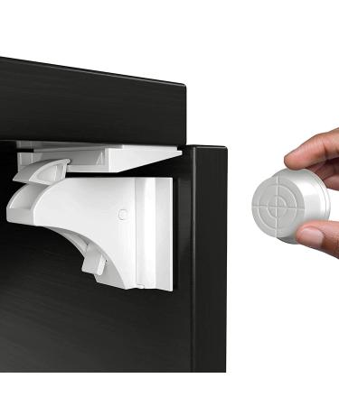 Child Safety Cupboard Locks Magnetic (8 Locks + 2 Keys) Adhesive Magnet Baby Safety Proof Locks for Cabinets and Drawers No Tools Or Screws Required