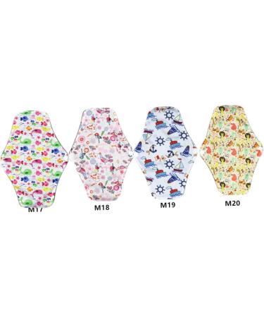 5 Pack Reusable Bamboo Charcoal Menstrual Cloth Pads - Washable & Portable - Buy Online on SooperMarket.com