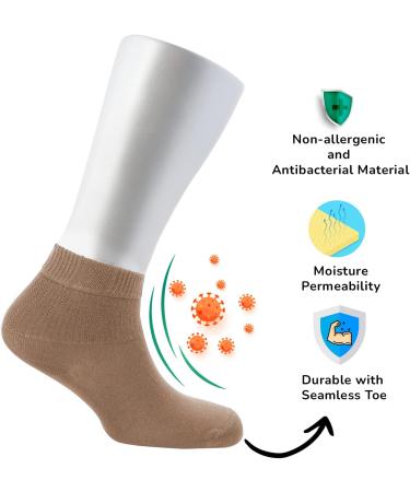Cosyfeel Women Loose Diabetic Socks | 4-Pack Neuropathy Ankle Socks for Ladies | Super Soft Eco-Friendly Bamboo Material | Durable with Seamless Toe | Multicolour Patterns | 4 Seasons 7-9 1/2 HAZEL - Buy Online on SooperMarket.com