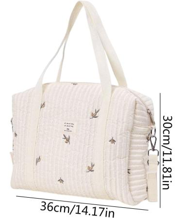 NewDVMMSS Soft Cotton Diaper Bag Carrier | Embroidered Children's Room Storage & Toy Organizer for Travel - Buy Online on SooperMarket.com