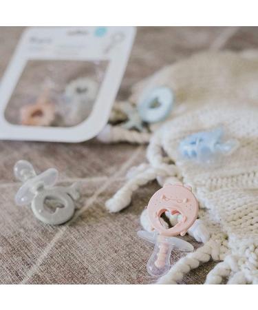 ZoLi Binki.T Pacifier+Teether | Silicone Orthodontic Shape | Whale Design | 0-6 Months | Mist Blue/Ash Grey - Buy Online on SooperMarket.com