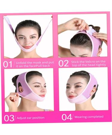 Double Chin Reducer | V Line Lifting Mask & Chin Strap for Women - Face Slimming Solution (Purple - Buy Online on SooperMarket.com