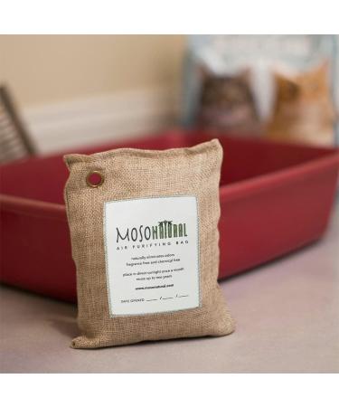 MOSO NATURAL Air Purifying Bag 200g (3 Pack) - Odor Eliminator for Cars, Closets, Bathrooms, & Pet Areas - Bamboo Charcoal Absorber - Buy Online on SooperMarket.com