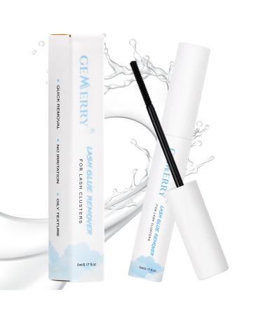 GEMERRY Lash Remover for Lash Extensions 5ml Cluster Lash Glue Remover for Lash Clusters Self-Use Lash Extension Remover Gentle Non-irritating Mascara Wand Eyelash Extension Remover 5ml LASH GLUE REMOVER