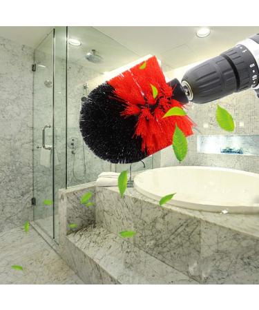 3pcs 3 Colors Drill Brush Replacement Power Scrubber Brush Electric Drill Kit for Bathroom Surfaces Tub Kitchen Shower and Sinks (Red) - Buy Online on SooperMarket.com