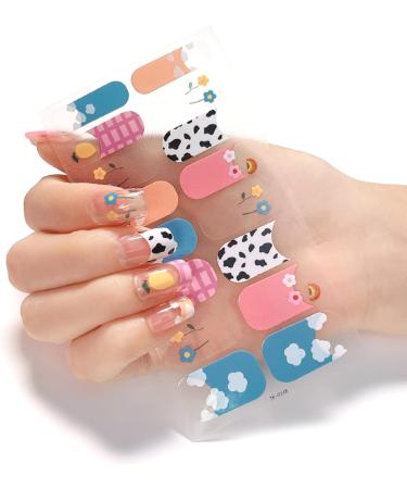 Buy Stick-On Nail Polish Stripes - Full & Half Hardened Gel Glitter & Marble Designs - ZE0242 | International Shipping Available - Buy Online on SooperMarket.com