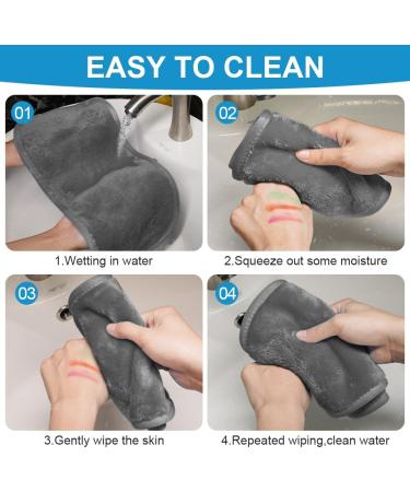 URAQT 5 Pack Face Cloths Make Up Remover Microfibre Face Wipes for Reusable Makeup Remover Cloth Washable Ultra Soft Facial Cleansing Wipe Cloths (Dark Grey) 5 Pcs-dark Grey - Buy Online on SooperMarket.com