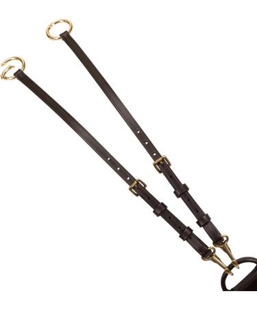 SUNRIDE Ascot Breastplate Made of Genuine Leather with Martingale - for Horses - Can be Used as 5-Point and 3-Point - Martingale Rings for Opening for Quick Threading of the Reins (Cob Brown) Cob brown - Buy Online on SooperMarket.com