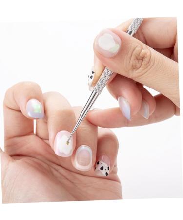 DOITOOL 10 Pcs Nail Art Drill Pen Glitter Gel Nail Molding Gel Nail Drill Point Pen Dotting Tools for Nails Nail Gel Polish Practical Manicure Tool To Rotate Stainless Steel Glue Pen Alloy - Buy Online on SooperMarket.com