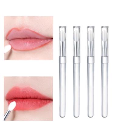 Silicone Lip Brushes - Portable Lipstick Applicator Wands & Mini Lip Scrub Brush (4PCS) | Exfoliate & Enhance Your Lips - Buy Online on SooperMarket.com