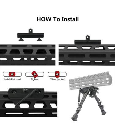 Xaegistac MLOK Bipod Adapter Mount - MLOK Sling Stud - 4 T-Nuts, 4 Screws, 1 Wrench - Buy Online on SooperMarket.com