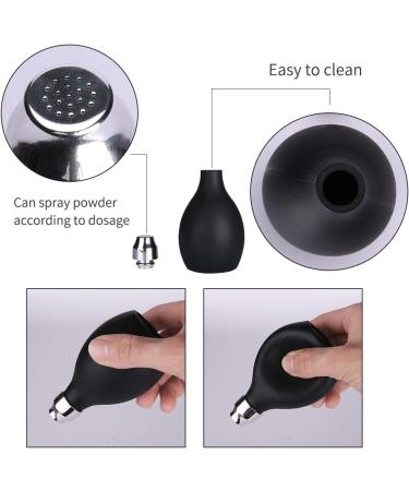Barber Pro Men's Grooming Powder Spray Bottle - 3.38oz/100ml Refillable Hair Fiber Applicator - Black - Buy Online on SooperMarket.com