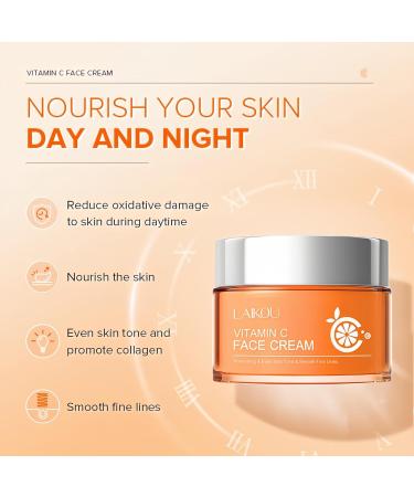 Vitamin C Face Cream - Nourishing & Moisturizing with Shea Butter (50ml) - Fresh Non-Greasy Formula for Radiant Skin - International Shipping Available - Buy Online on SooperMarket.com
