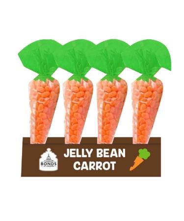 Bonds Jelly Bean Carrots Set of 4 Orange Flavour Sweets Sweet Candy Easter Carrot Jelly Beans Great For Easter Hunt Treats