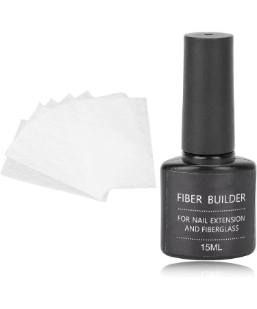 Fiberglass Kit Include 15ml Fiberglass Nail Extension Gel 10pcs Nail Builder Extension Fiber Sheet for Women DIY Nail Art Extension Accessories - Buy Online on SooperMarket.com