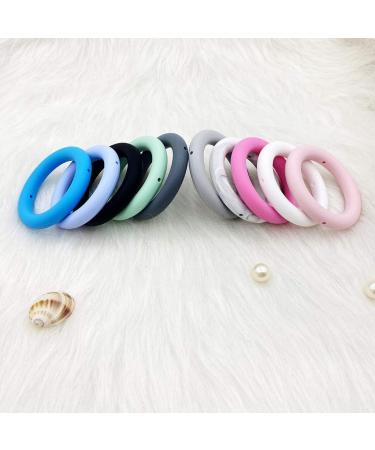 Yuanshenortey 5Pcs 65mm Silicone Teething Toys | DIY Baby Chewable Nursing & Shower Gifts - International Shipping - Buy Online on SooperMarket.com