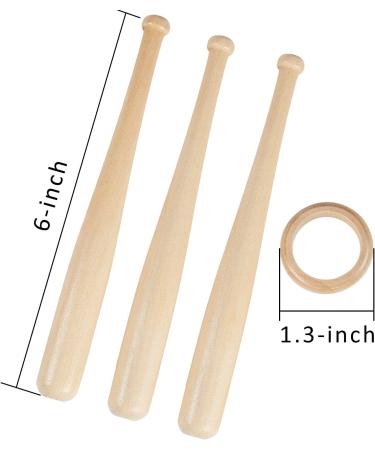 Wooden Baseball Stand Display Holder with Mini Bats and Circles - Ideal for Players and Fans - Buy Online on SooperMarket.com